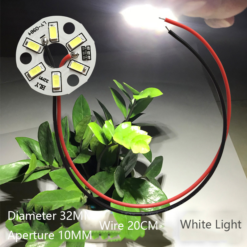 Chip de luces LED de colores, placa de bombilla de transformación redonda, fuente de luz, diámetro de 32MM, verde, azul, rojo, Morado, blanco, 5/10 piezas, 3W: Verde militar / 40 W