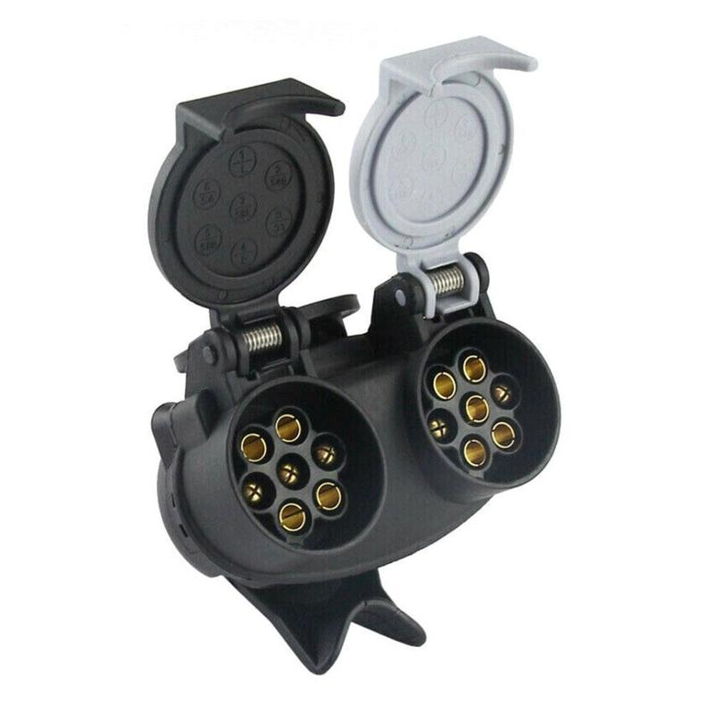 13 Pin Plug To 12N / 12S 7 Pin Sockets Caravan Towing Trailer Conversion Wiring Connector 12V Connector Socket Adapter Trai U8B5: Default Title