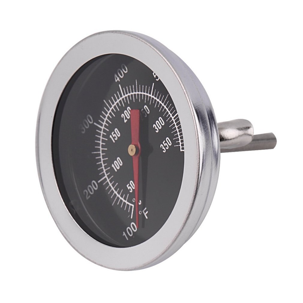 Rustfrit stål grill ryger pit grill bimetal termometer temp gauge med dobbelt gage 500 graders madlavningsværktøj