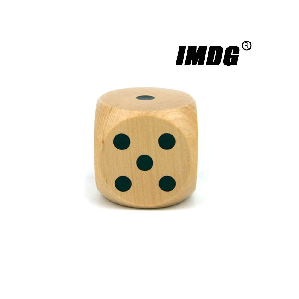 Wood Dice 5cm Large Size Colorful Solid Dotted Rounded Entertainment Game Props