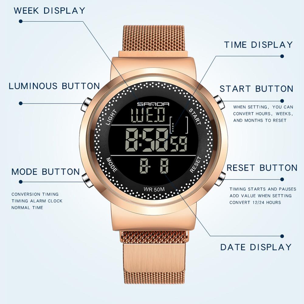 Women Watch Men Touch Screen LED Electronic Watch Waterproof Couple Luminous Watch for