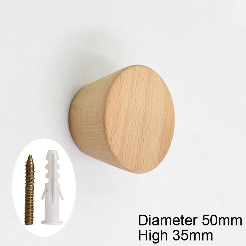 Cintre mural en bois naturel pour vêtements, porte-manteau, porte-clés, chapeau, écharpe, articles divers, sac à main, organisateur de rangement, support de salle de bain: Beech wood 3.5x5cm