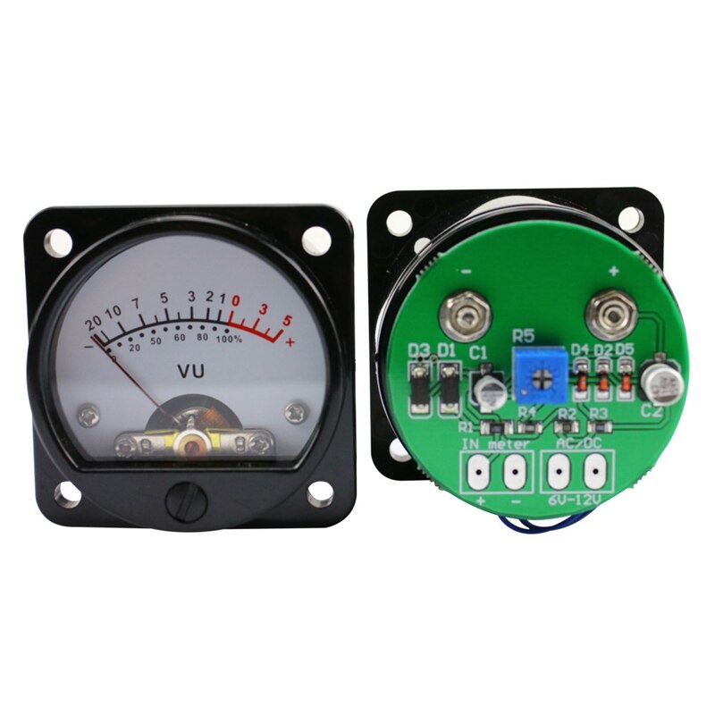 VU Meter Panel Kit 2Pcs Analog VU Meter+Dedicated Driver Board with BackLight