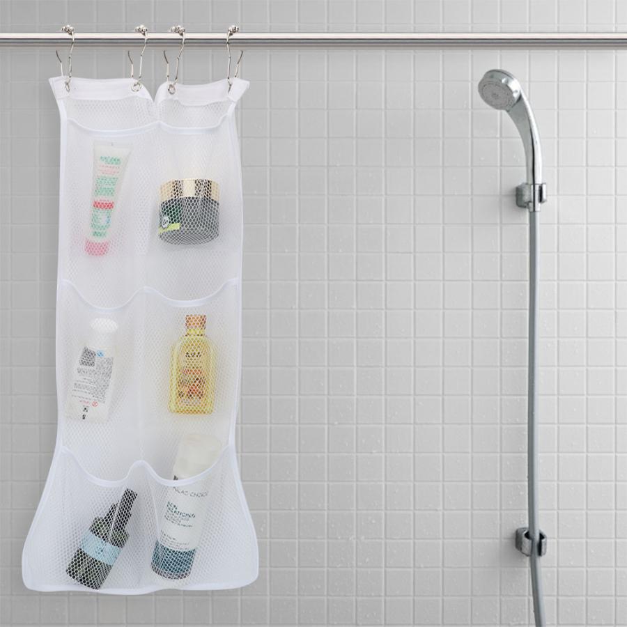 Portable Hanging Shower Storage Mesh Bath Shower Organizer Large Shower Caddy Bathroom Accessories regadera para ducha
