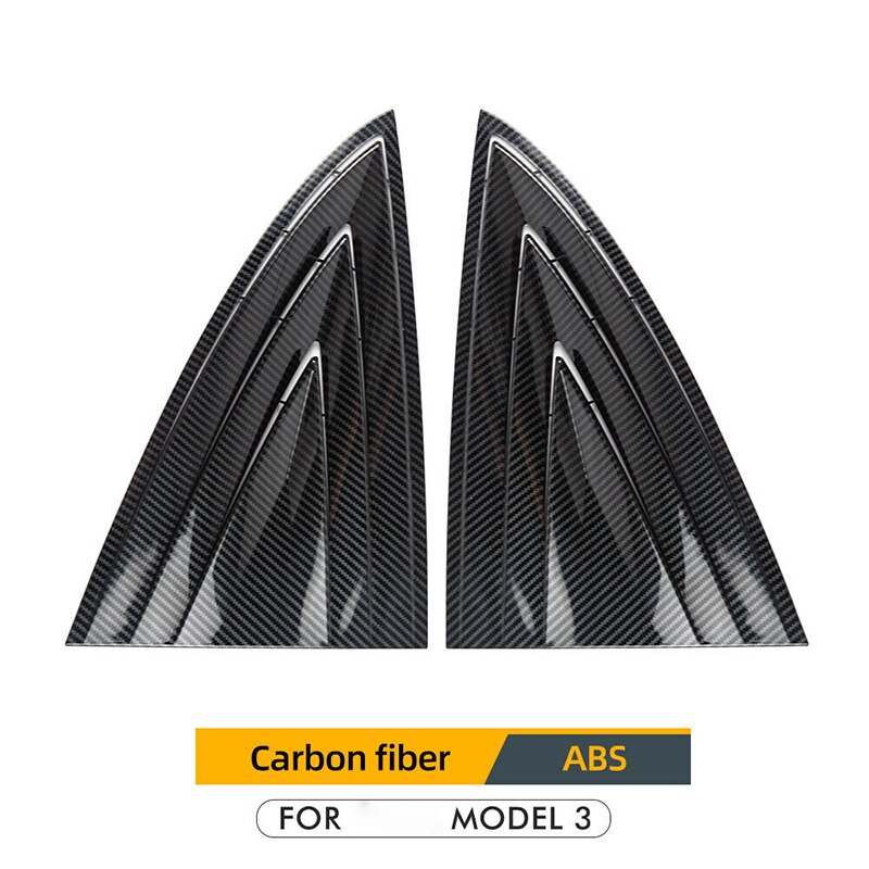 Auto Achterruit Triple-Gedreven Louvre Shutter Cover Venster Lamellen Spoiler Panel Voor Tesla Model 3