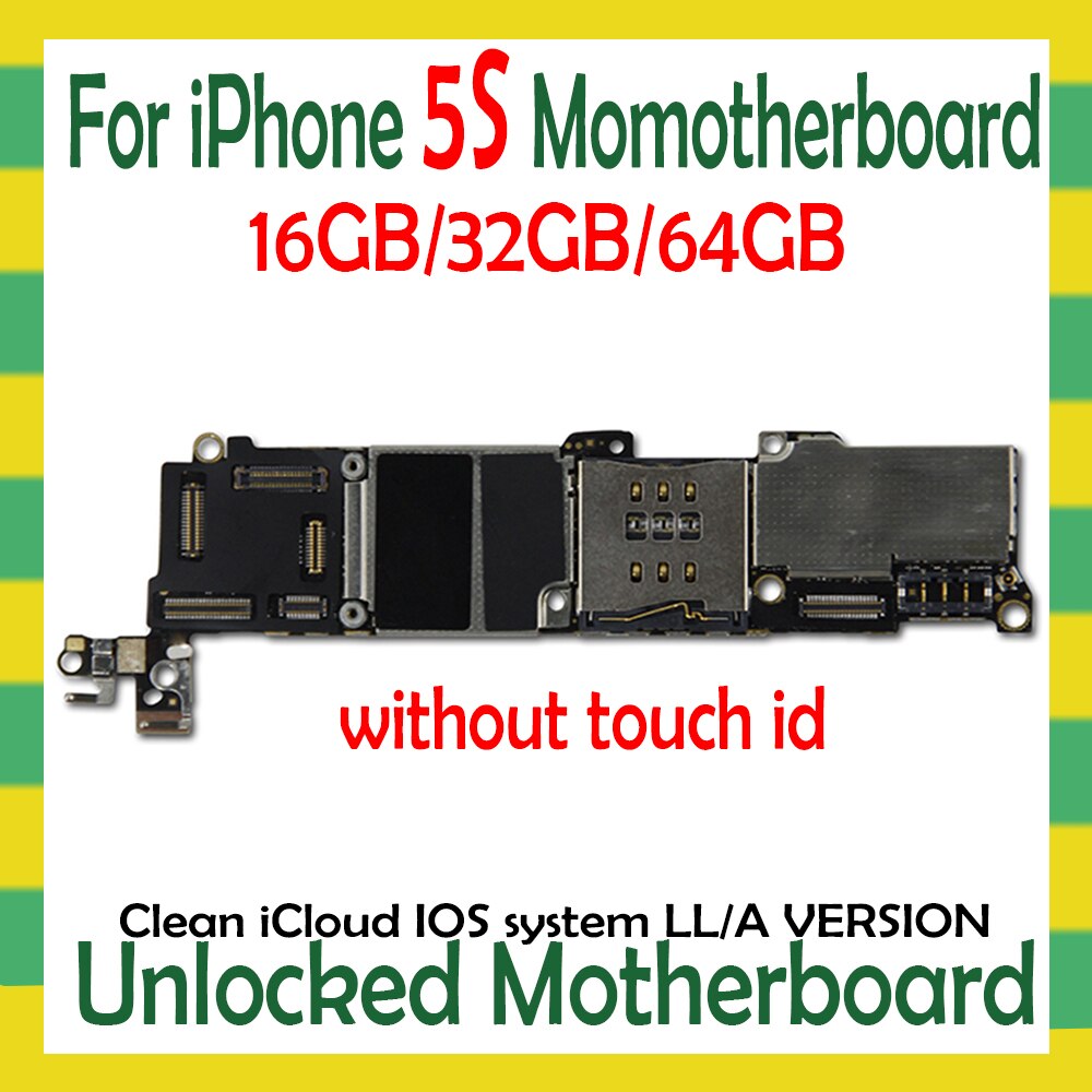 8Gb/16Gb/32Gb Voor Iphone 5S Moederbord Met Ios Systeem, originele Ontgrendeld Voor Iphone 5S Moederbord Met Volledige Chips