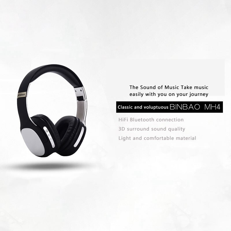 Auriculares EK-MH3 con micrófono incorporado, Bluetooth 5,0, tarjeta enchufable, plegables para escuchar música