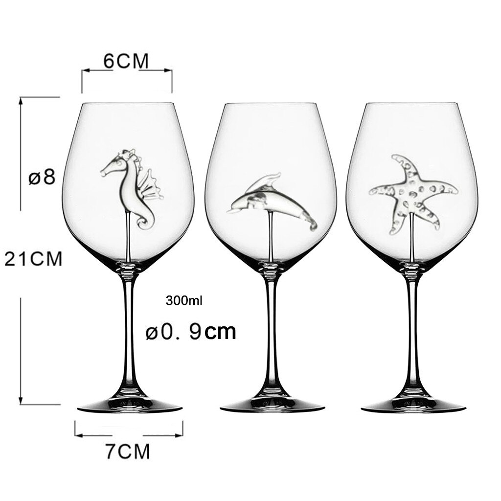 Thuis Glazen Beker De Originele Shark Rode Wijn Glas Wijn Fles Crystal Voor Party Fluiten Glas Creatieve 300ml Capaciteit