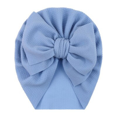 Baby cotton blends Headband Soft Bowknot Turban Hair Bands soft knit fabric pleated bow Indian hat for