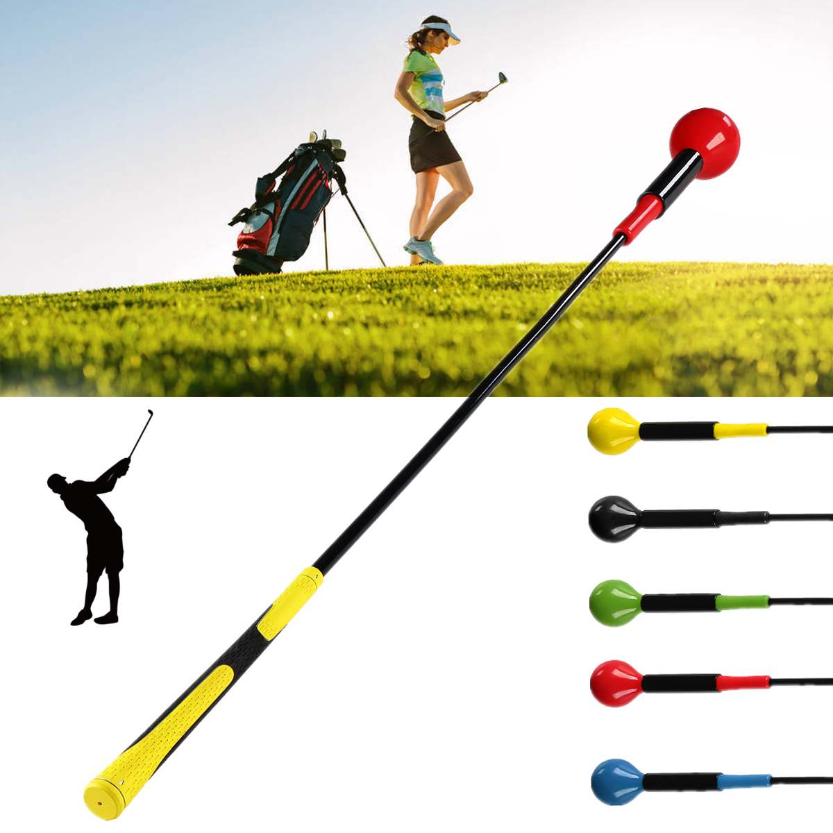 120cm Golf Indoor Outdoor Practice Swing Aids Tool Beginners Auxiliary Training Equipment Swing Exercise Stick Golf Equipment