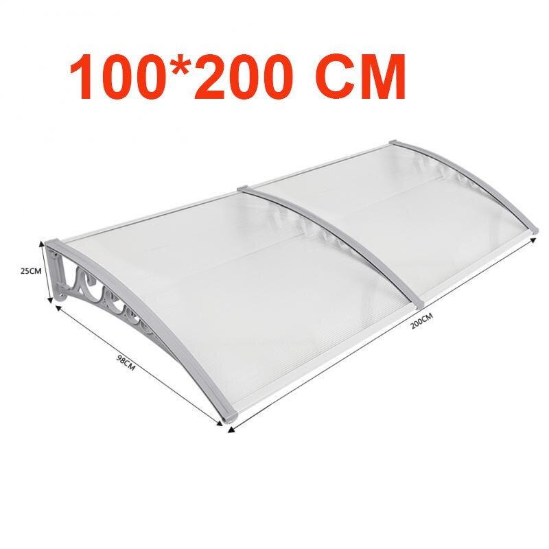 Outdoor Balcony Awning Support Bracket Door Window Eaves Awning Holder Awning Plastic Steel Bracket - 5mm Bracket Slot Width: 100x200cm
