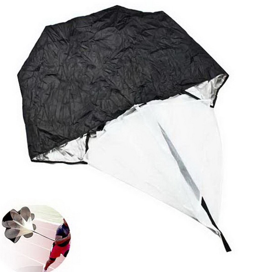 Speed Resistance Training Parachute Running Chute Soccer Football Training Parachute Physical Umbrella Black gym