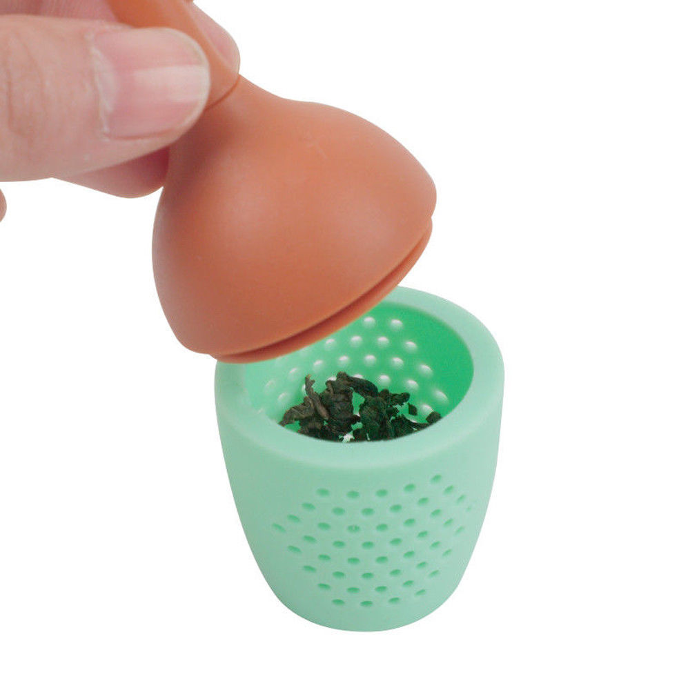 Søde sjove hænder silikone te infuser te kaffe filter løs blade urte krydderi holder te si drikkevare tilbehør