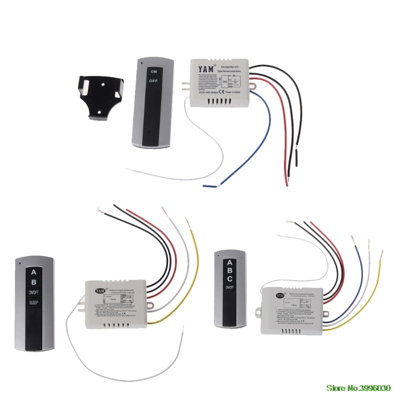 Wireless 1 Channel ON/OFF Lamp Remote Control Switch Receiver Transmitter