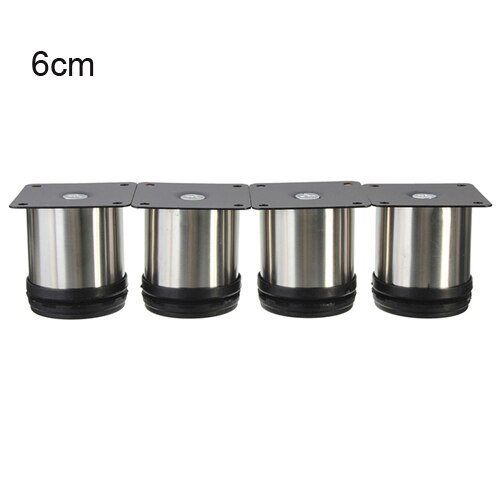 4Pcs Kabinet Benen Verstelbaar Meubels Voeten Ronde Standhouder 5 Cm/6 Cm/8 Cm/10 cm/12 Cm/15 Cm: 6cm