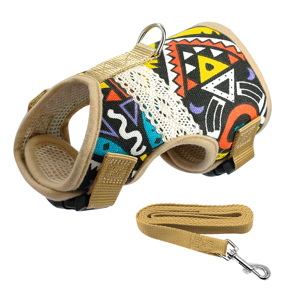 Adjustbale Harnas Hond Jassen Kleding Gewatteerde Vest Kat Kitten Harness en Leash voor Walking Escape Proof Voor Kleine Honden