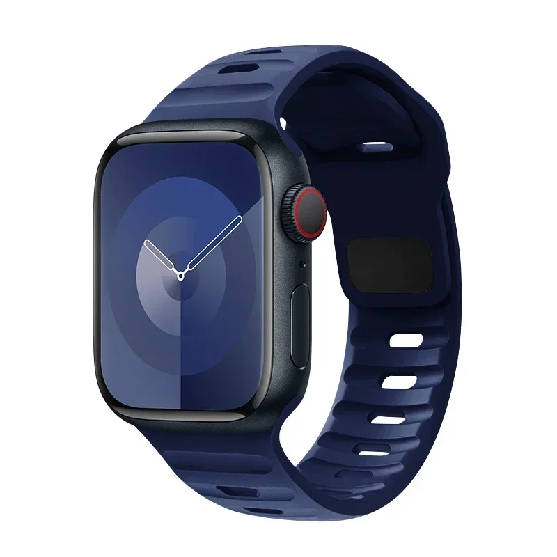 Silikonarmband för apple watch-band 49mm 46mm 45mm 44mm 40mm 41mm 42mm sportarmband correa för iwatch-serien 10 9 8 7 6 se 5 4
