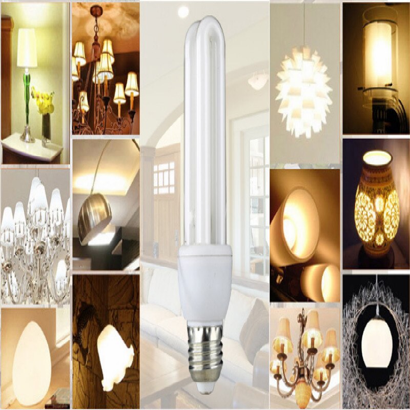 Spaarlampen 5W 11W 15W 20W Stok Gloeilampen Lage Energie Energiebesparende Cfl schroef 2U E27 Lampen Wit Licht