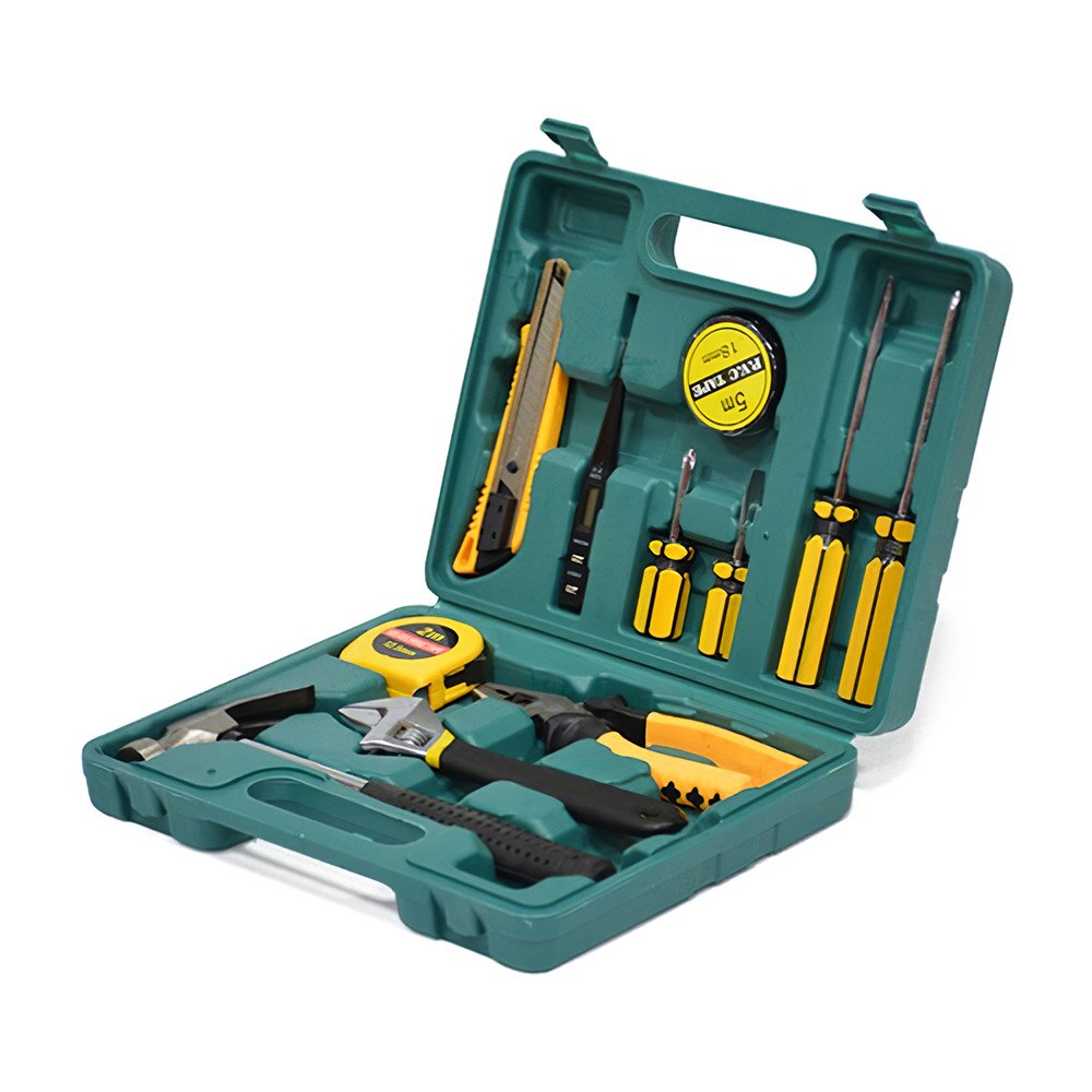 Car Repair Tool 12 Pieces Multi-Purpose Household Tool Kit-Includes All Basic Tools For Home, Garage, Office