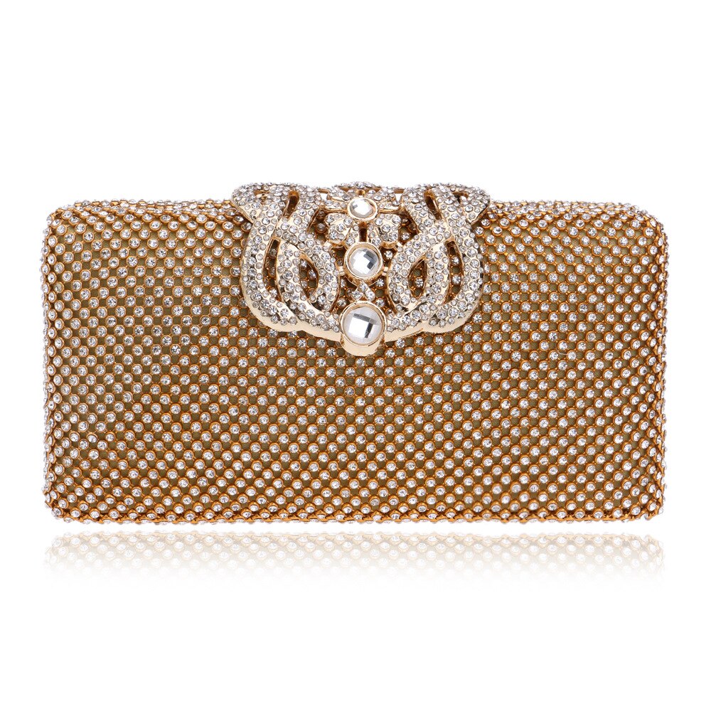 Neue Strass Quaste Kupplung Diamanten Perlen Metall Abend Taschen Kette Schulter Messenger Geldbörse Abend Taschen Für Hochzeit Tasche: Gold