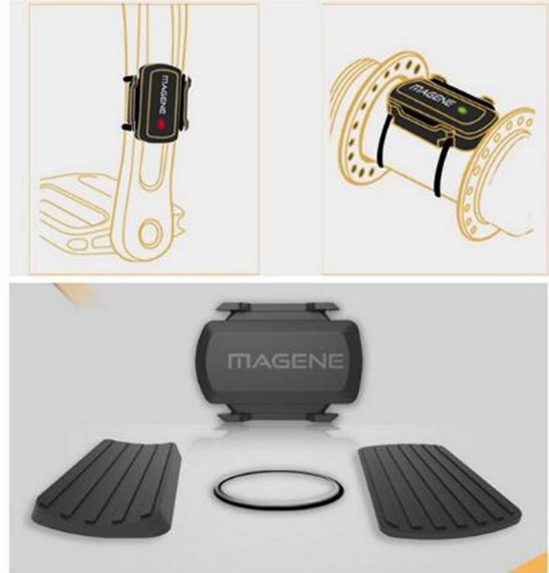 MAGENE&Garmin & Bryton ANT + Bluetooth Bicycle Speed ​​Sensor Cadence Sensor Cycling Parts for GPS Edge Computer: MAGENE Gemini210
