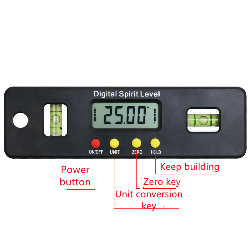 Level Inclinometer Magnetic Electronic Digital Display Level Rule LED Display Horizontal Inclinometer for Home Renovation