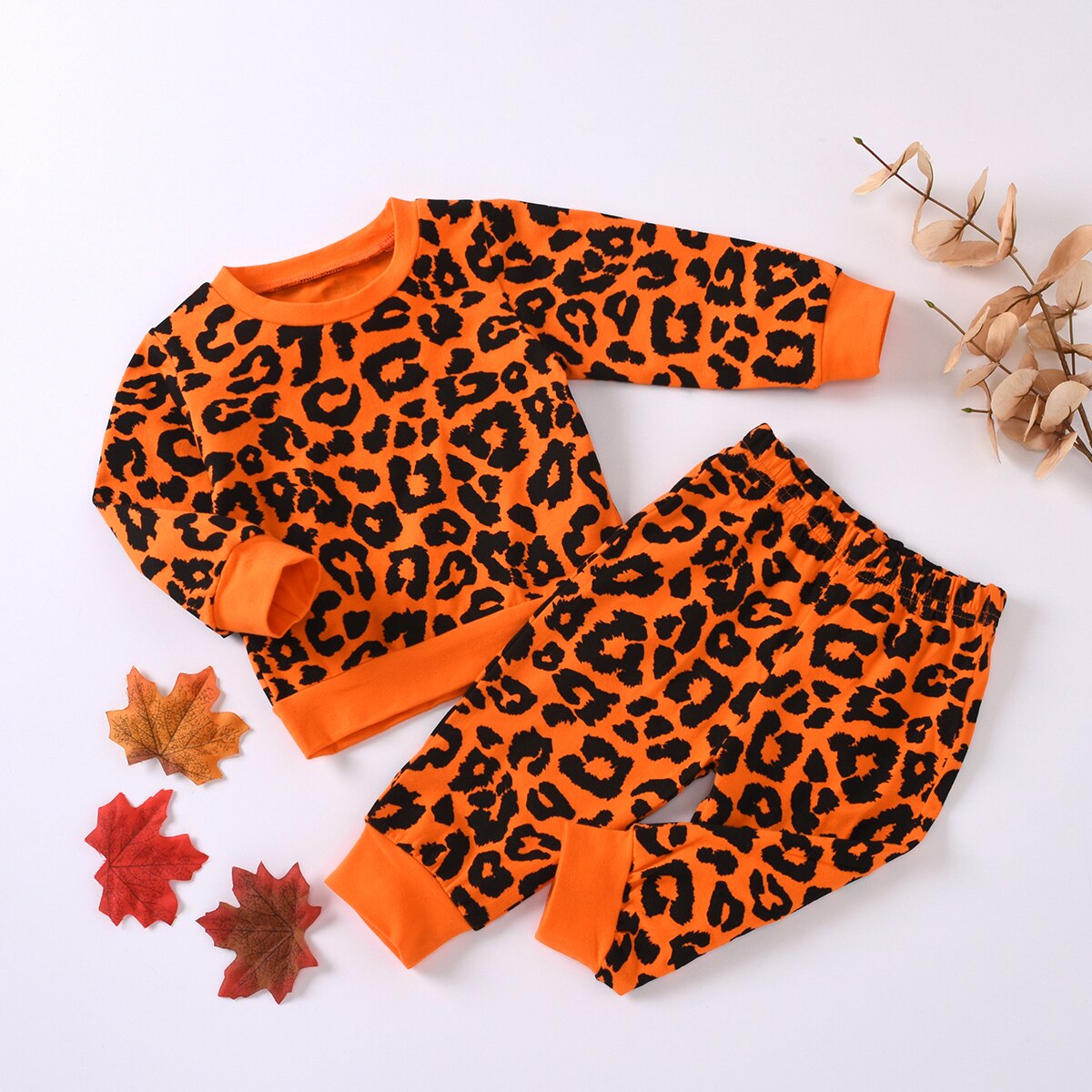 2020 di marca Nuovo Bambino Vestiti Della Ragazza Manica Lunga Pullover Top e Lepeord pantaloni lunghi vestito vestiti di Autunno set 0-18months