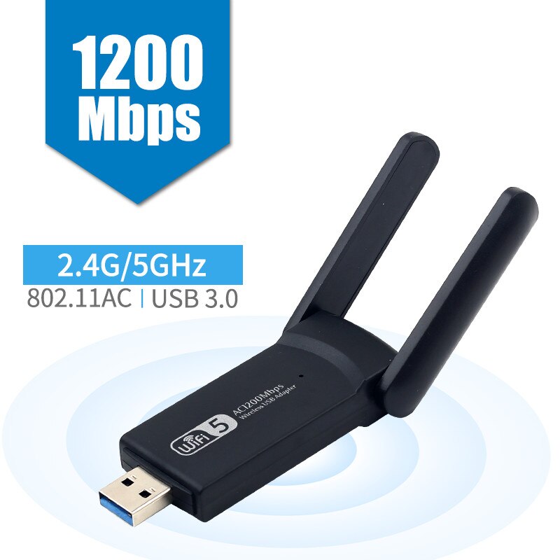 thumbnail image 2 of Bewinner USB WiFi Adapter - Dual Band 802.11AC With 2.4G/5G Support For Desktop PC Internet Connection 2 of 9