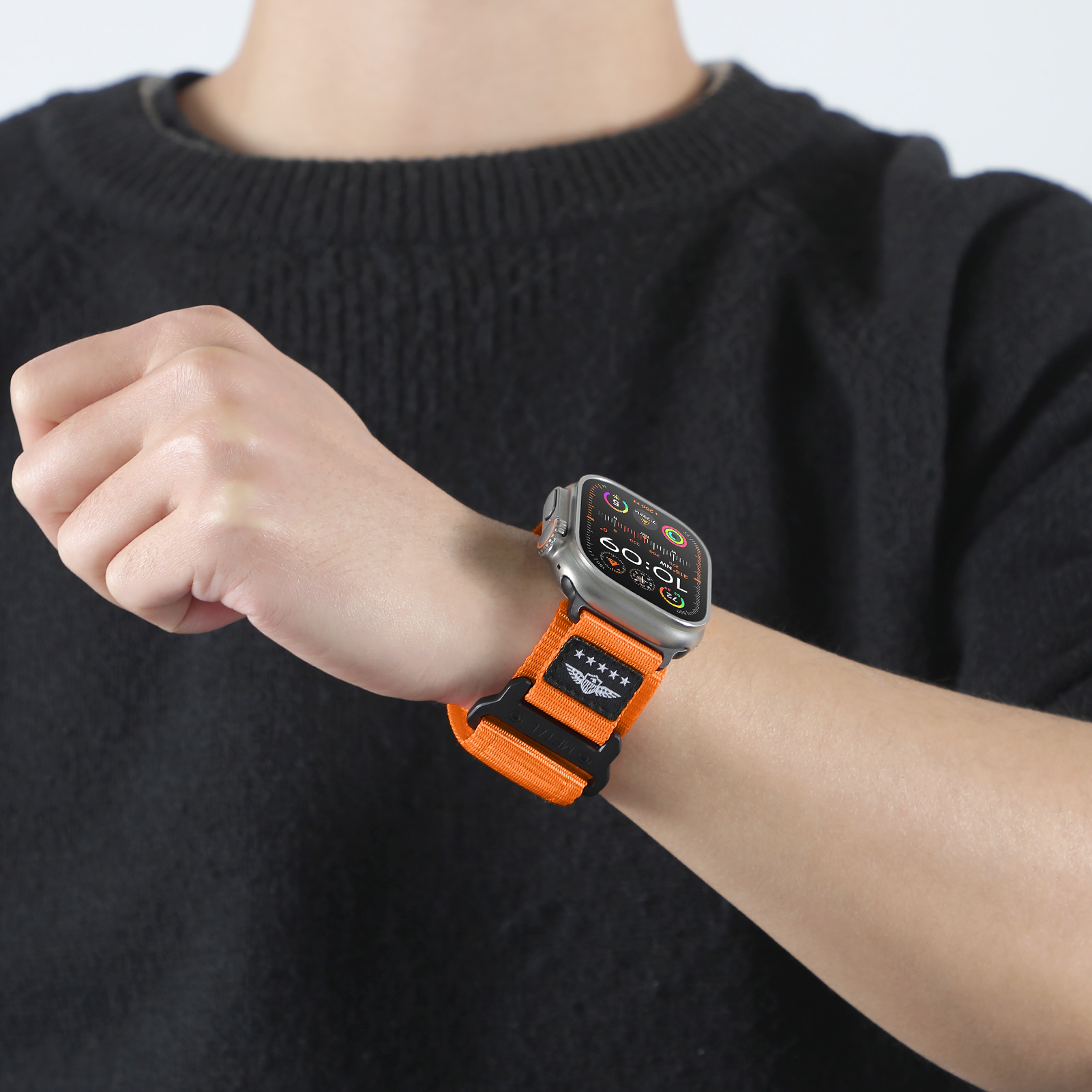 Sport Geweven Nylon Band Voor Apple Watch Ultra Band 49Mm 45Mm 42Mm 44 Mm Lederen Armband Iwatch Serie 9 7 6 5 4 8 Se Banden 44 Mm
