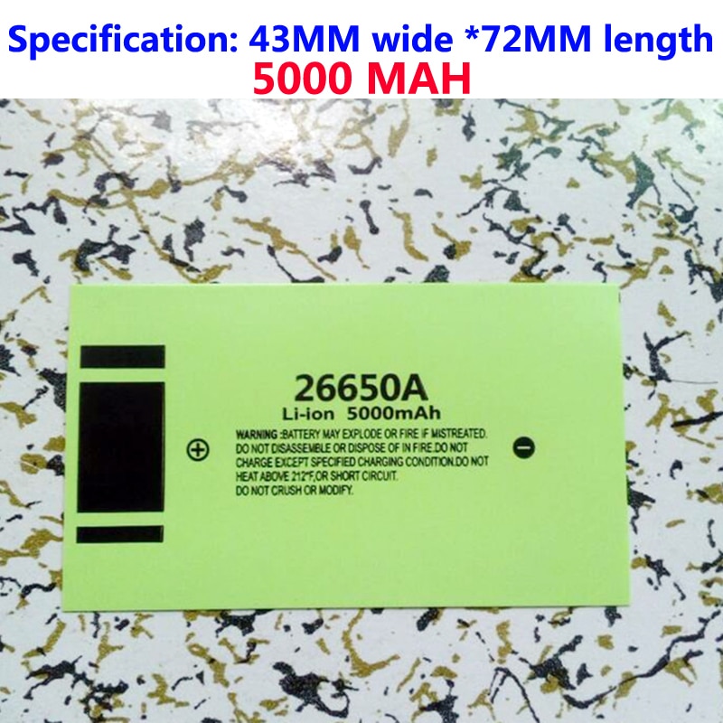 26650 lithium battery PVC heat shrinkable casing capacity standard heat shrinkable film shrinkable skin battery leather casing