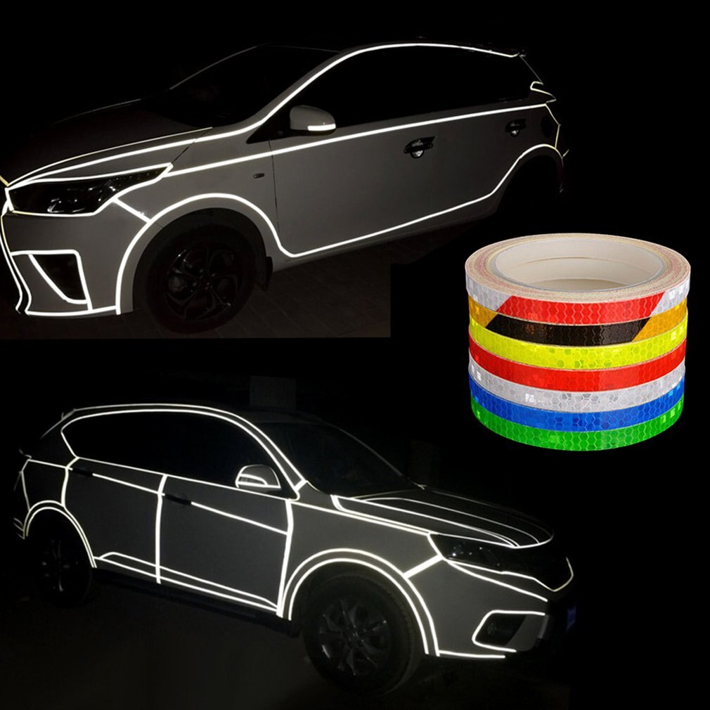 Reflective Tape Fluorescent MTB Bike Bicycle Cycling MTB Reflective Stickers Adhesive Tape Bike Stickers Bicycle Accessories