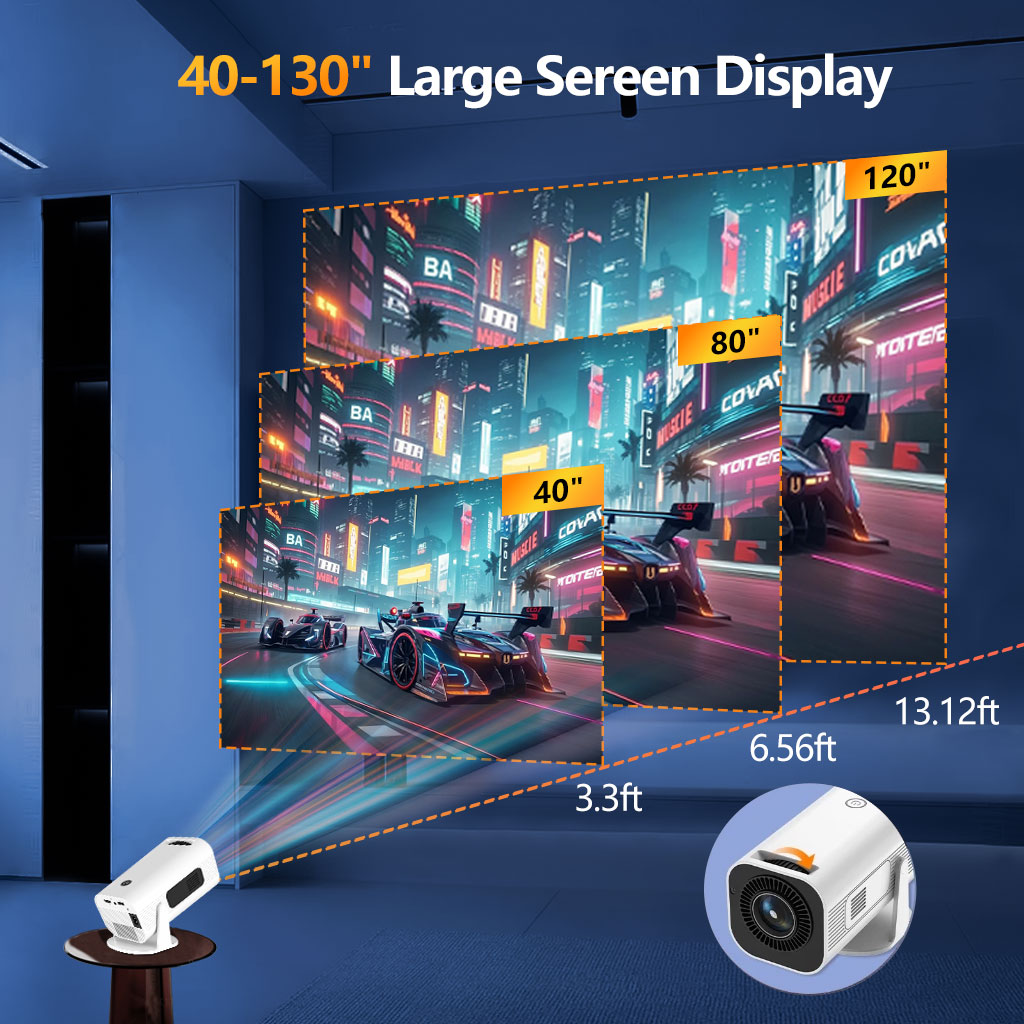 350 ANSI 4k Projector Android 11 HD 1080P Support Protable Projector LED Mini Projectors Auto Focus WiFi6 BT5.2