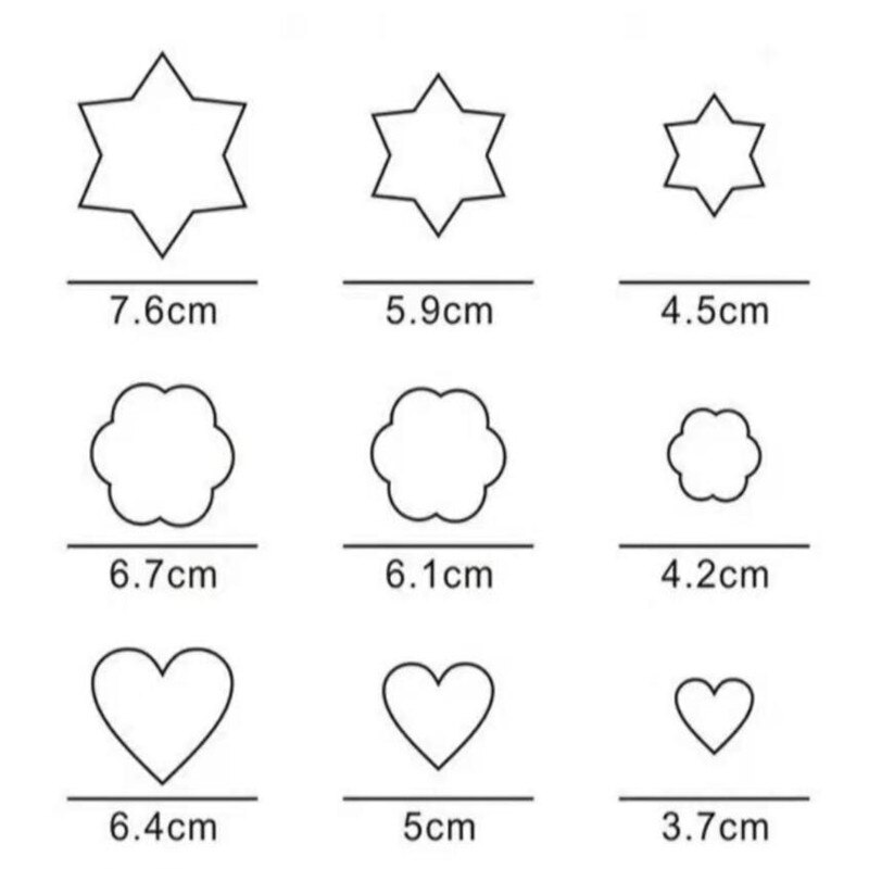 12 Stks/set Rvs Cookie Biscuit Diy Mold Star Hart Ronde Bloemvorm Cutter Bakvorm Gereedschap Fruit Cut Ei mold