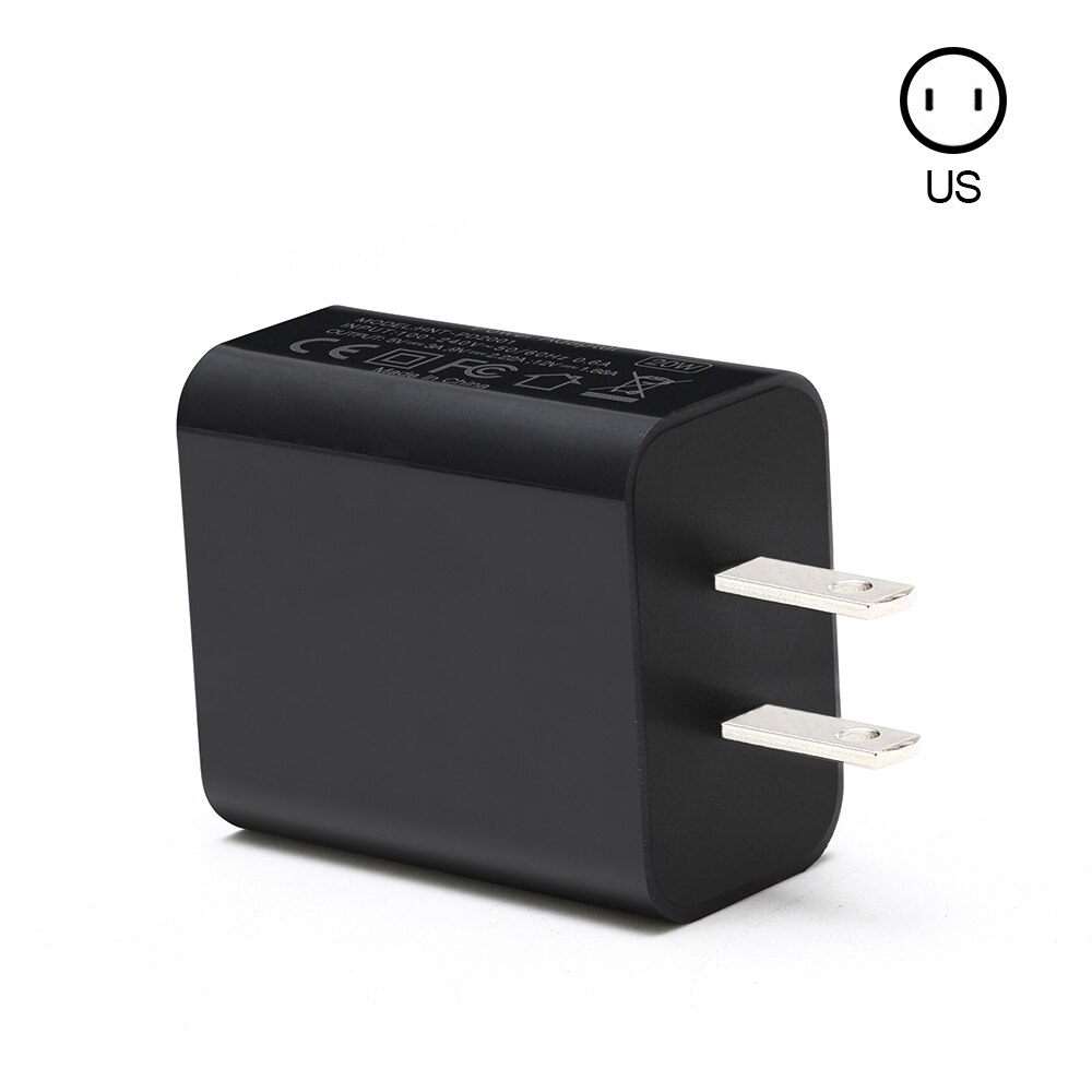 20W PD Schnelle USB C Wand Ladegerät Adapter 100-240V Typ C Lade Adapter Für iPhone 13 12 mini 13pro 11 Pro Max XS iPad Pro Air: Only 1 US Plug Black