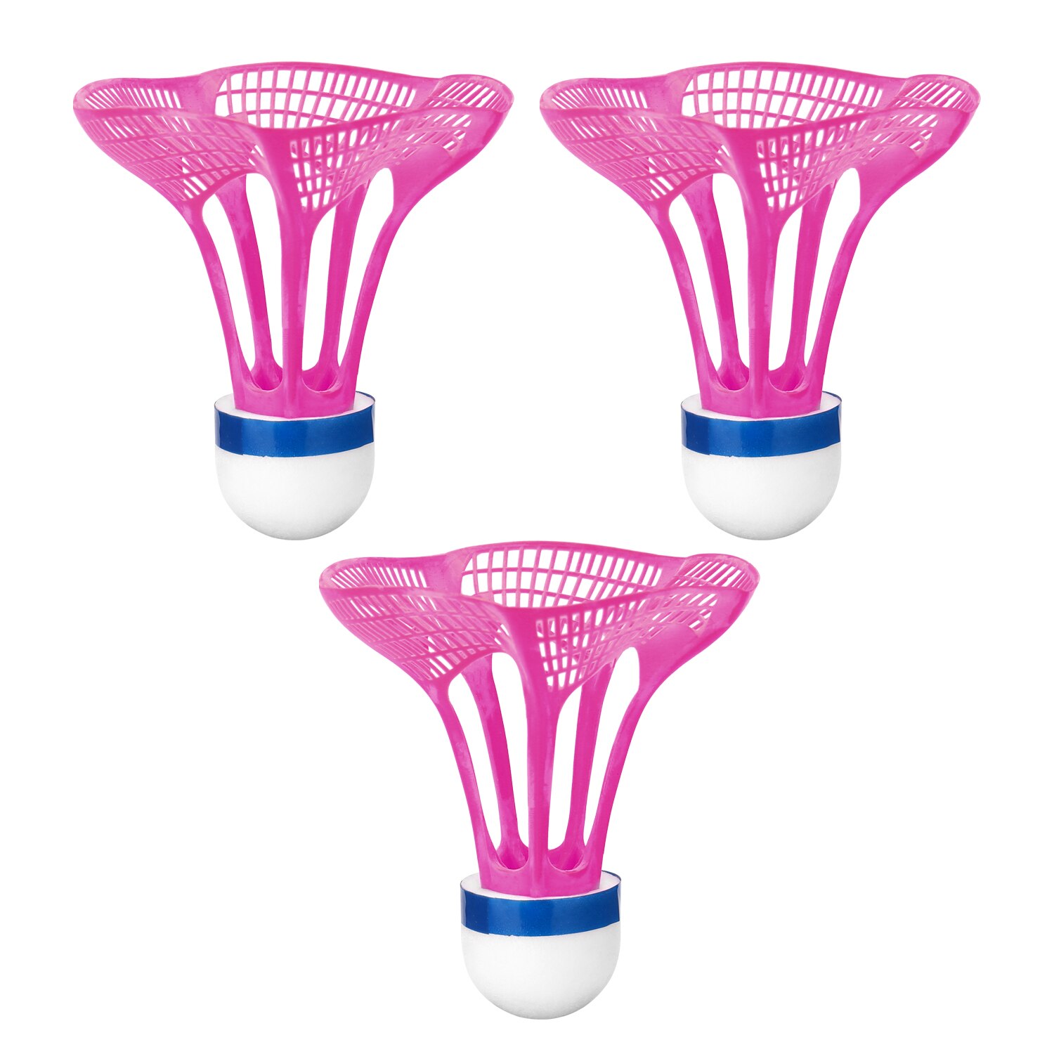 Originale airshuttle udendørs badminton airshuttle plastkugle nylon fjerball kugle stabil modstand 3 stk / pakke: Lavendel