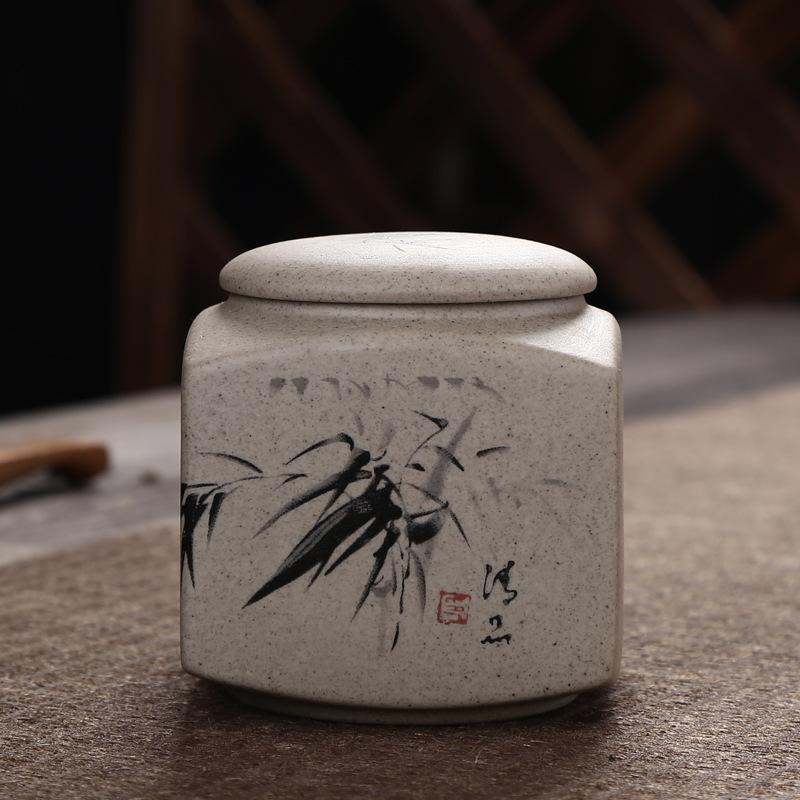Traditionele keramische theebussen, handbedrukte chinese stijl, culturele kungfu-thee, theeservies, theepotten, blikken, dozen voor thuis