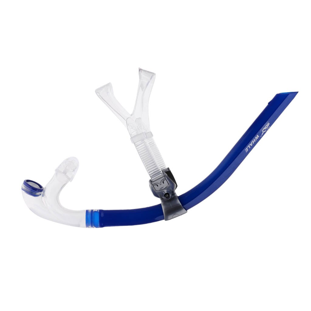 Centro natação snorkel silicone gel bocal para treinamento de engrenagem de natação: Blue