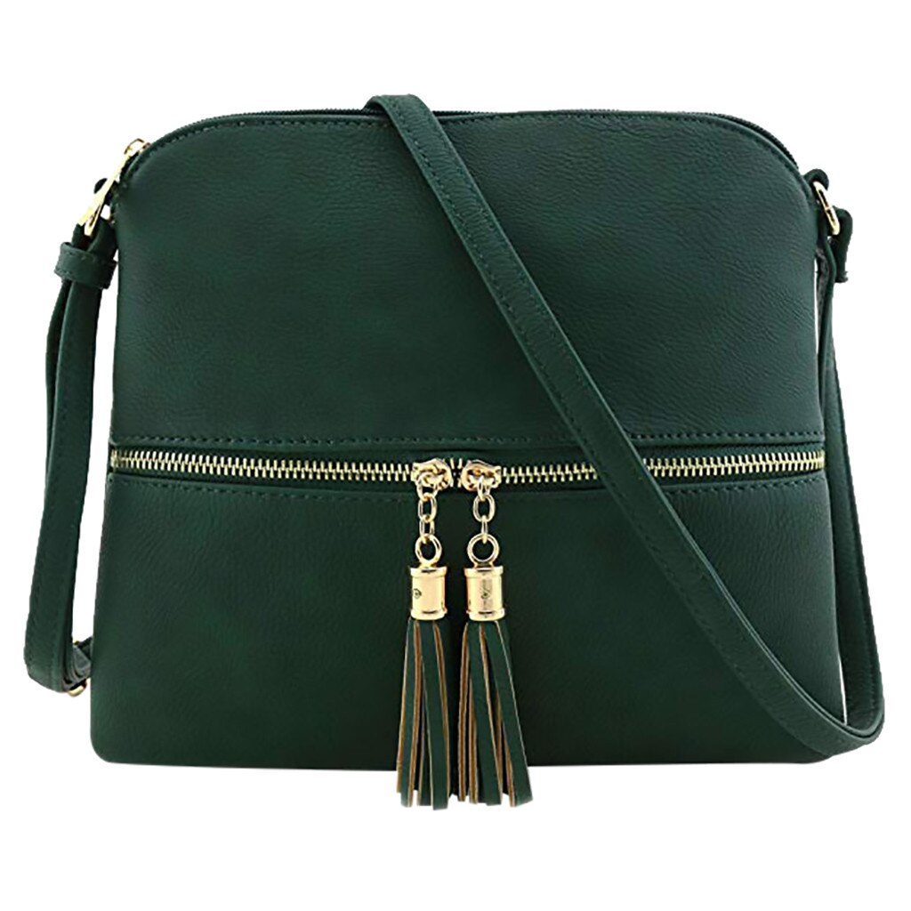 Frauen Leder Quaste Umhängetasche kleine Tasche für frauen mochila Reine Farbe Schulter Messenger Tasche brieftasche bolsos para mujer feminina