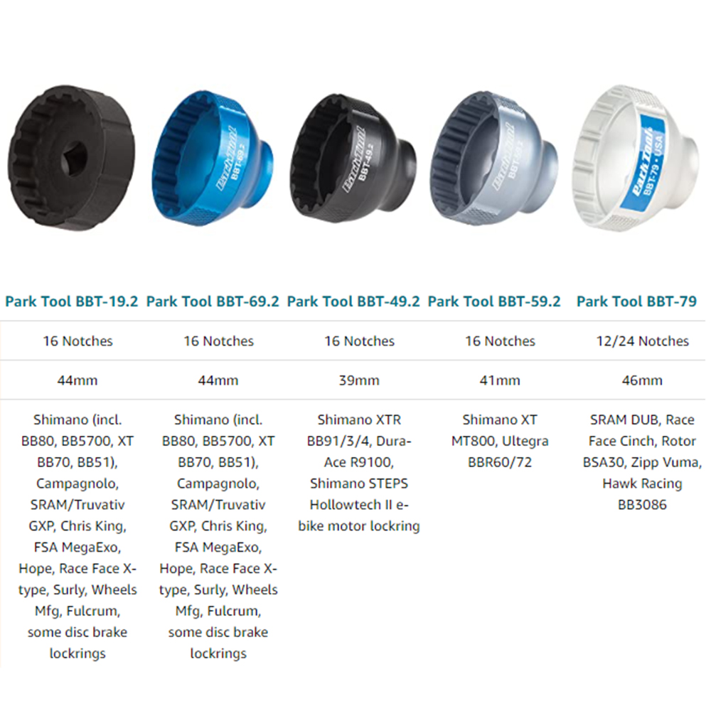 Park Tool Bbt 69.2 49.2 79 Bottom Bracket Tool Past Shimano Sram Chris King Campagnolo Etc Hoop Race Face Rotor fsa