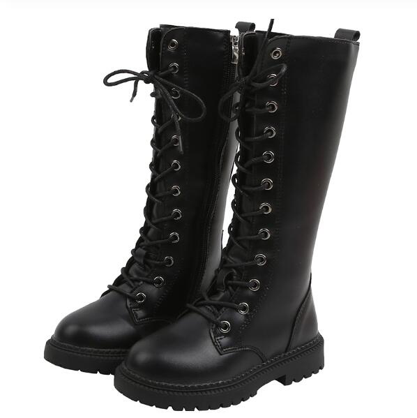 Meisjes Leren Laarzen Jongens Schoenen Herfst Winter Martin Laarzen Leer Kinderen Laarzen Mode Peuter Kinderen Laarzen Warme Snowboots: 33