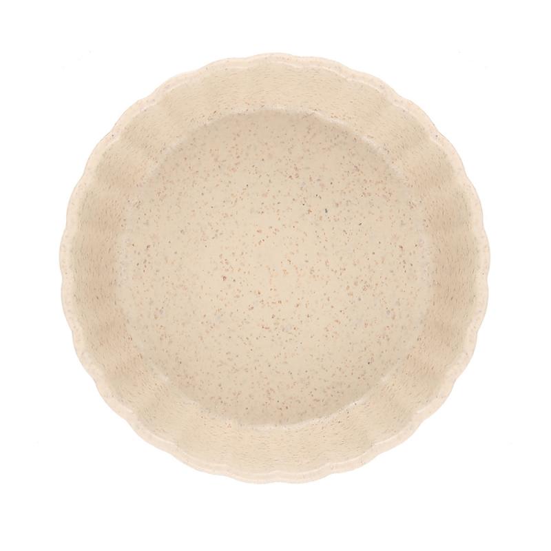 1Pcs Tarwe Multipurpose Kruiden Kom Leaf Hart Vorm Kruiden Kom Kleine Platen Snack Schotel Saus Te Schoon Keuken gereedschap: Beige Round