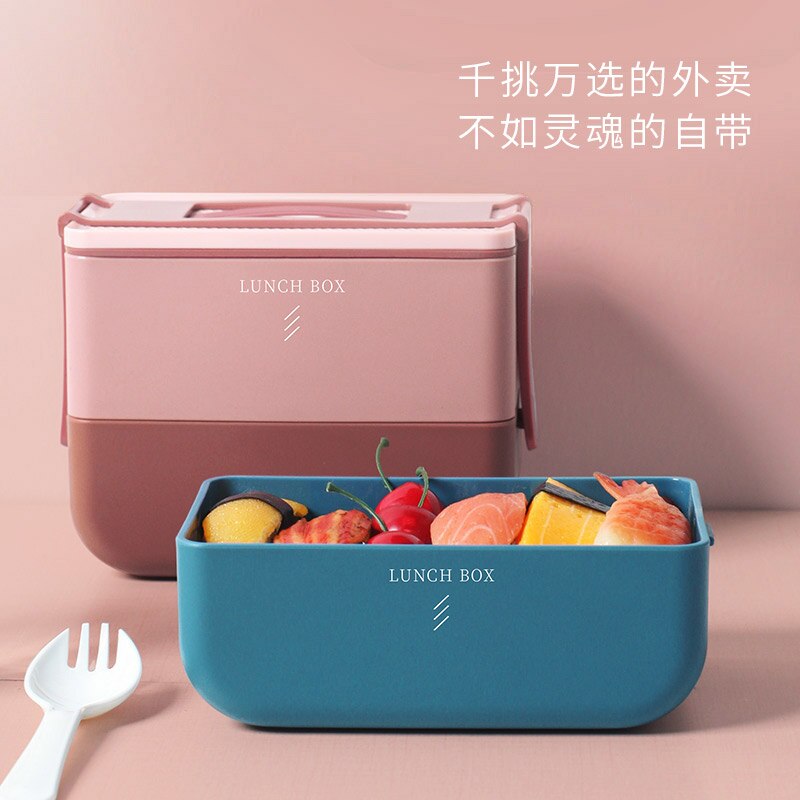 Madpakke mikroovn bento box beholdere madopbevaring frokostkasse picnic lækagesikker 800ml 1600ml