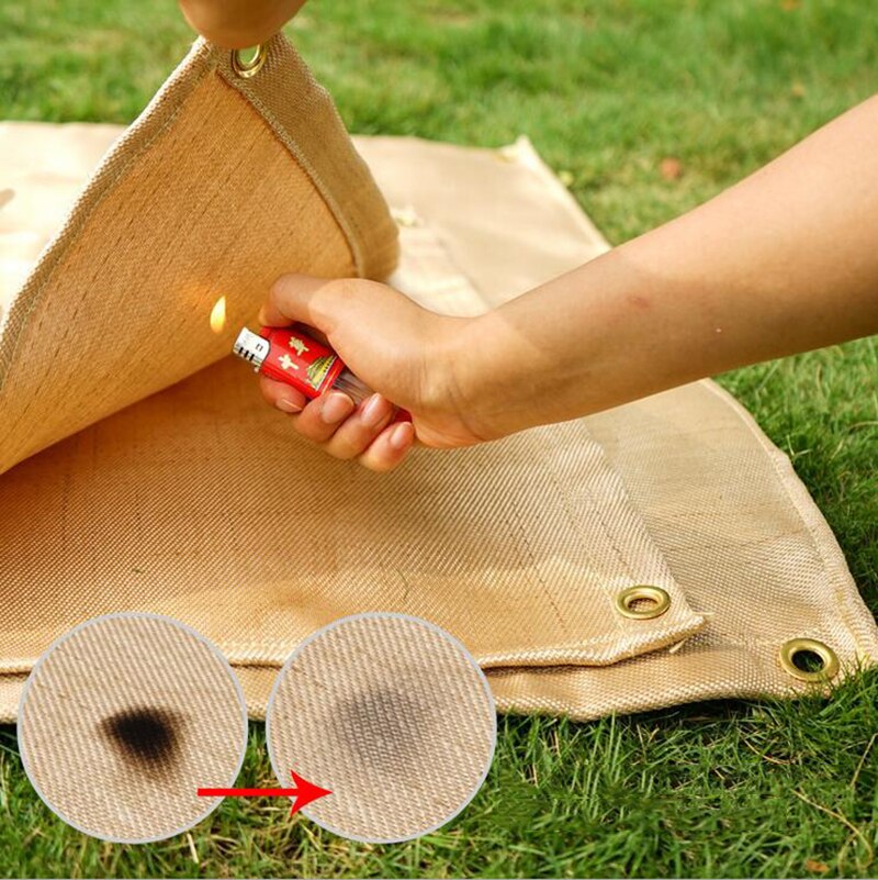 Heat Protector Fire Pit Mat Fire-Resistant for Decks Grill Floor Mat Outdoor, Solid Pad Grill Bonfires Fireplace Mat Fire