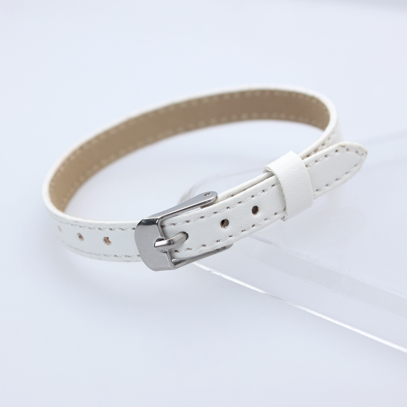 Nueva pulsera de cuero PU de 8mm para dijes deslizantes, pulsera con letras, Collar para mascotas, accesorios DIY, fabricación de joyas para mujer: YELLOW