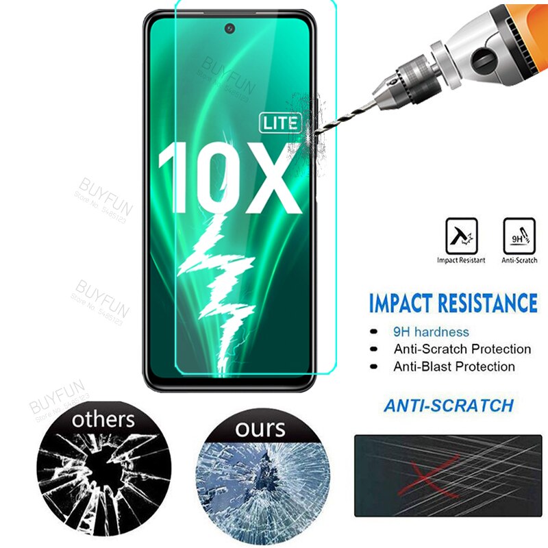 2in1 Gehard Glas Voor Huawei Honor 10X Lite Case Camera Beschermende Glas Voor Xonor 10X Licht Lait Honor10X Lite Protector film