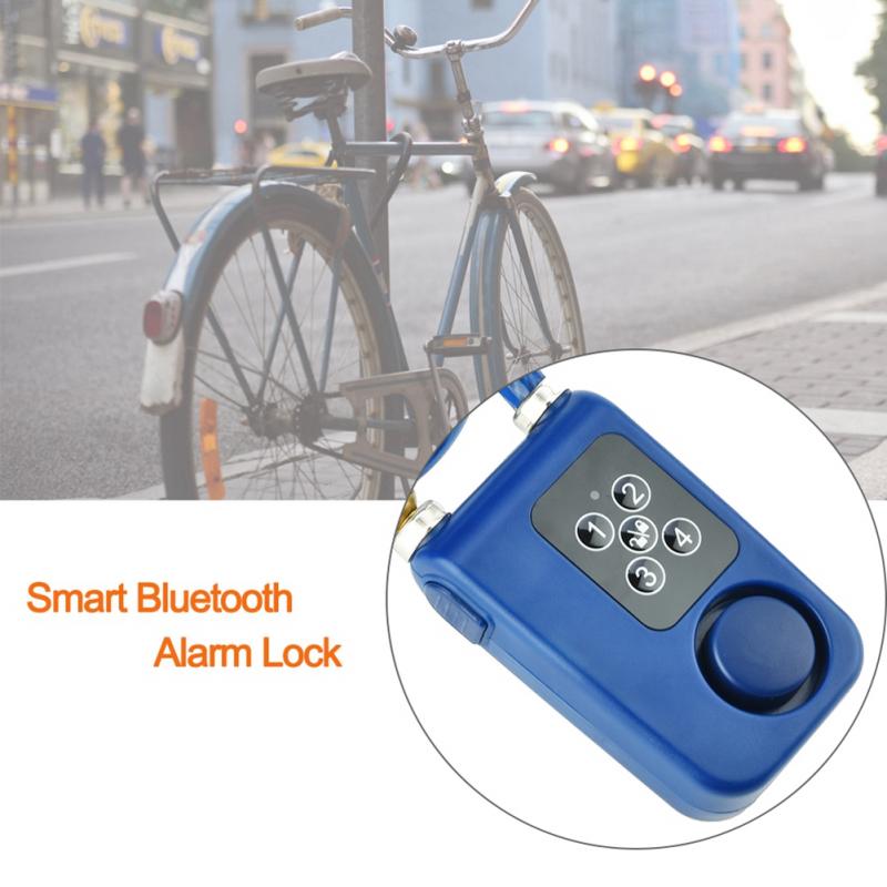 Bicycle Bluetooth Alarm Lock Steel Chain Anti Theft Waterproof Phone APP Remote Control Smart Alarm Bluetooth Lock