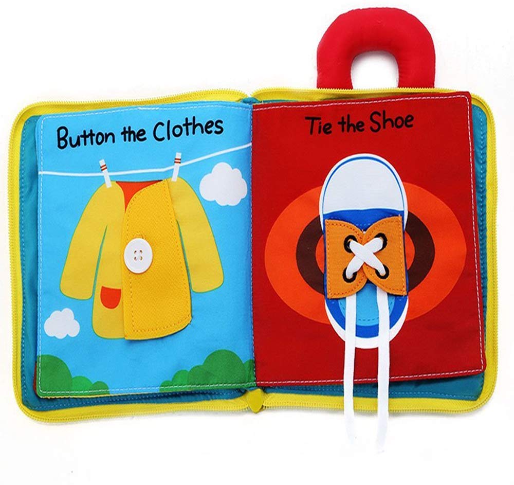 Beiens 9 Thema Fühlte Ruhig Bücher Ultra Soft Baby Bücher Touch und Fühlen Tuch Buch, 3D Bücher Stoff Aktivität für Babys/Kleinkinder
