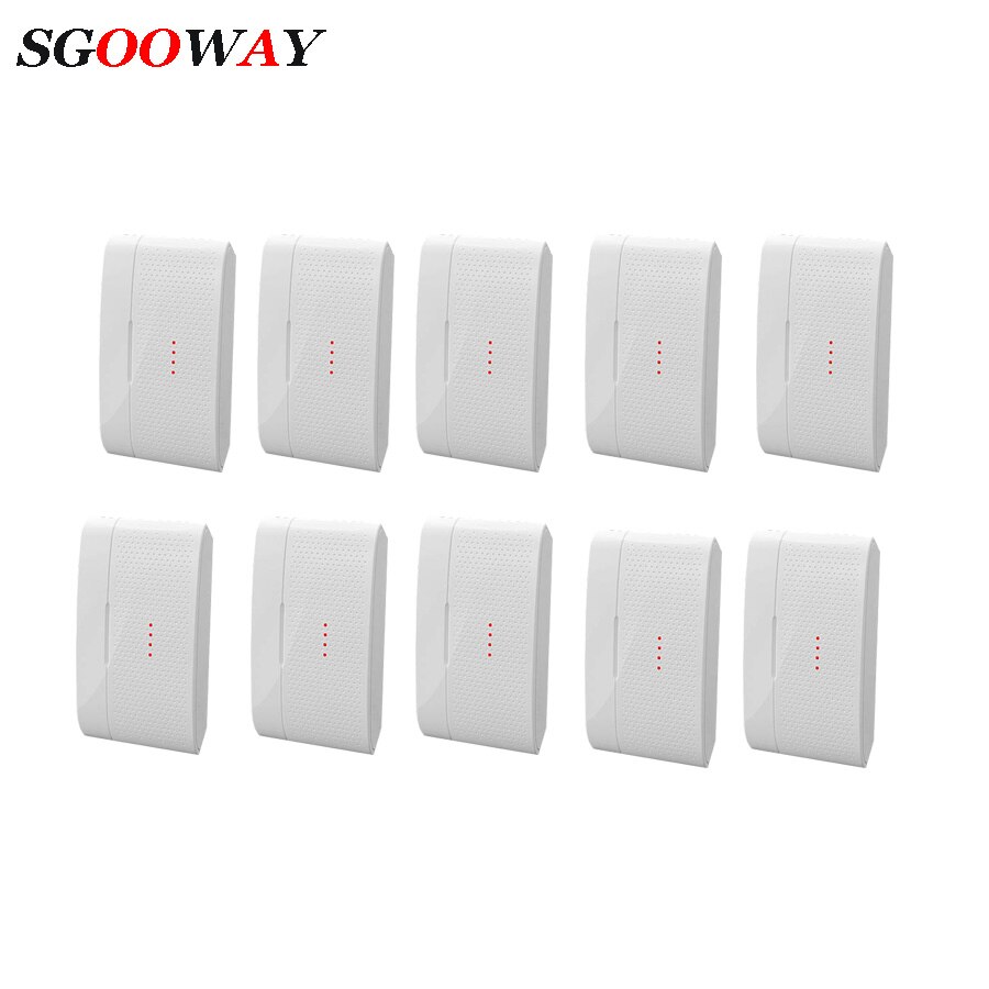 Sgooway hälytys langaton magneettikosketin oven tunnistin ikkuna magneettikosketin oven ilmaisin 433 mhz hälytysjärjestelmään: D   10 kpl