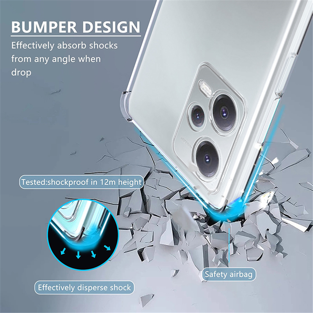 Coque de téléphone antichoc pour Xiaomi Redmi Note 13 Pro 4G 12 Pro Plus 5G, coque arrière transparente en Silicone souple en TPU