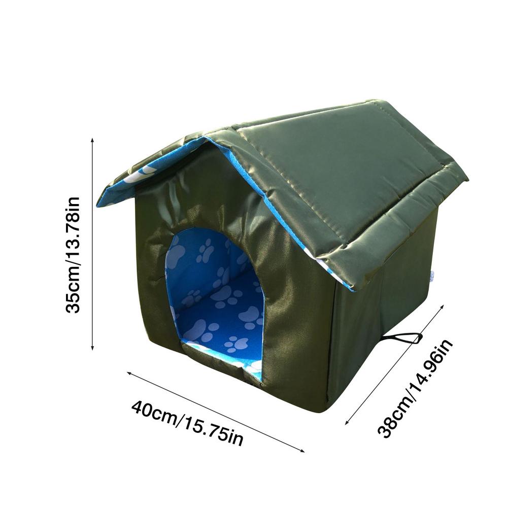 Pet Outdoor House Waterproof Weatherproof Cat House Foldable Pet Shelter for Pets: Light Grey